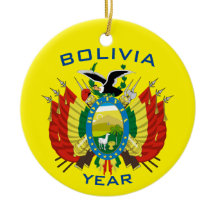 Navidades de recuerdo de Bolivia Ornamento cerámic