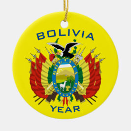 Navidades de recuerdo de Bolivia Ornamento cerámic