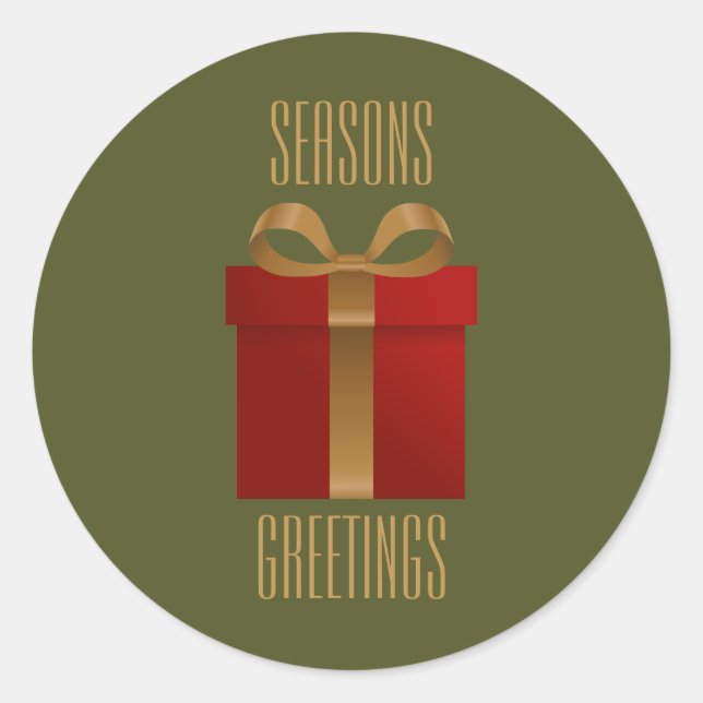 Navidades de regalo de vacaciones Pegatina de salu (Anverso)