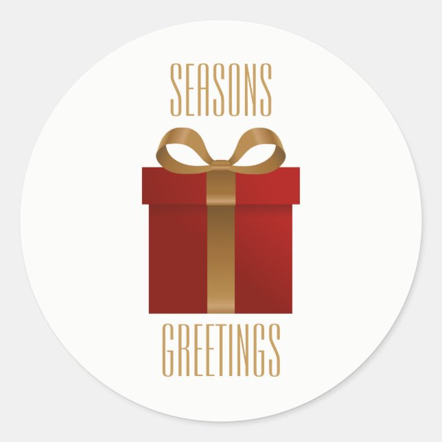 Navidades de regalo de vacaciones Pegatina de salu (Anverso)
