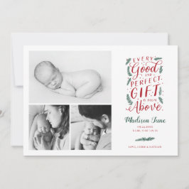 Navidades de regalo perfectos Anuncio de nacimient