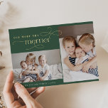 NAVIDADES de Relieve metalizado AUDREY Anuncio de<br><div class="desc">NAVIDADES de Relieve metalizado AUDREY Anuncio de Nacimiento. Personalice la parte delantera de la tarjeta con 2 fotos,  su apellido y el año. Personalice la parte posterior con un saludo de vacaciones opcional o noticias familiares,  y su apellido.</div>