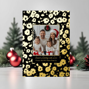 Navidades de Relieve metalizado Plantilla de Tarje