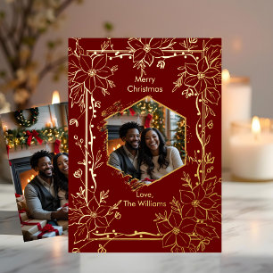 Navidades de Relieve metalizado Plantilla de Tarje