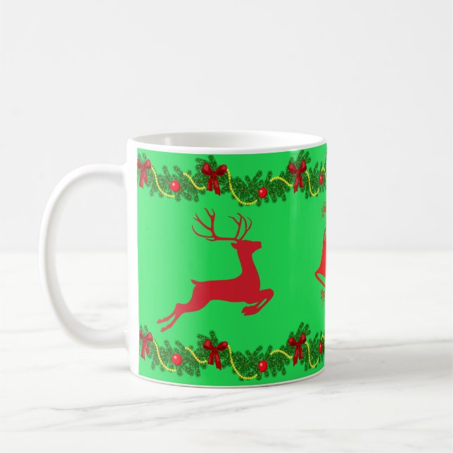 Navidades de reno de taza de café (Izquierda)