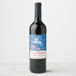 Navidades de reno etiquetas de personalizado rojo 