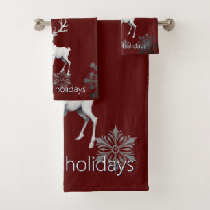 Navidades de renos de marfil Roja