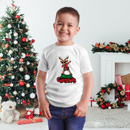 Navidades de renos que balbucean camiseta para niñ