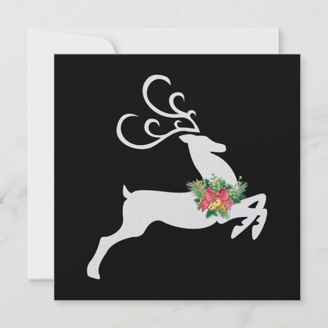 Navidades de renos / Tarjeta de vacaciones - SRF (Anverso)