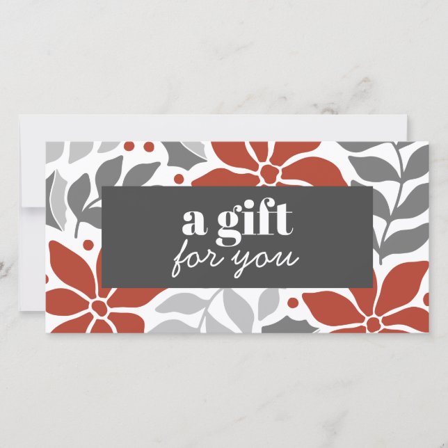 NAVIDADES DE RETRO FLORES ESPECIALES DE PLATA GRIS (Anverso)