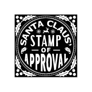 Navidades de Santa Claus - Gracioso sello de aprob