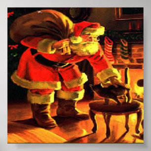 Navidades de Santa Claus Impresión de época