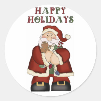 Navidades de Santa Claus se divierten con Pegatina