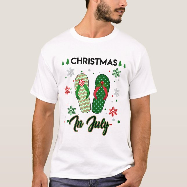 Navidades De Santa Flip En Verano De La Camiseta D (Anverso)