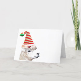 Navidades de Santa hat ALPACA RECIBIENDO TARJETAS