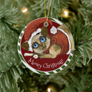 Navidades de Santa Hat&Coat Ornamento de cerámica