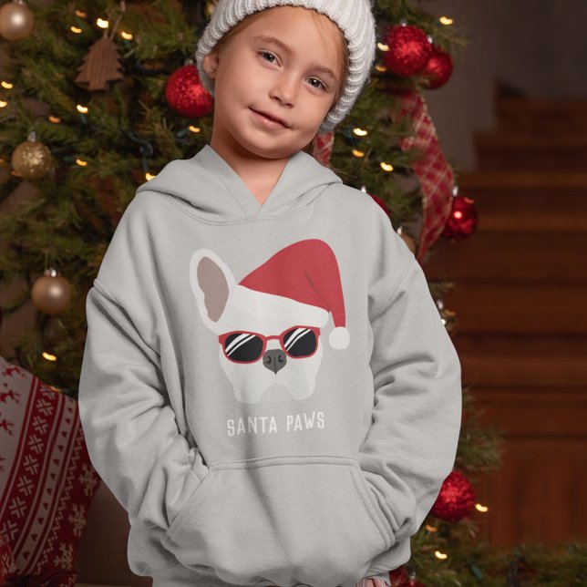 Navidades de Santa Paws Bulldog blanco francés (Subido por el creador)