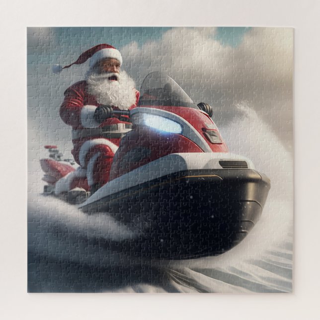 NAVIDADES DE SANTA SNOWMOBILE JIGSAW PUZZLE (Vertical)