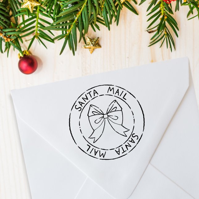 Navidades de sellos postales de Santa Mail (Santa Mail Postal Seal Christmas Rubber Stamp)