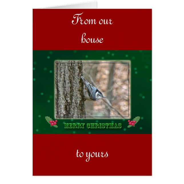 Navidades de Slate Gray Nuthatch Navidades de pája (Frente)