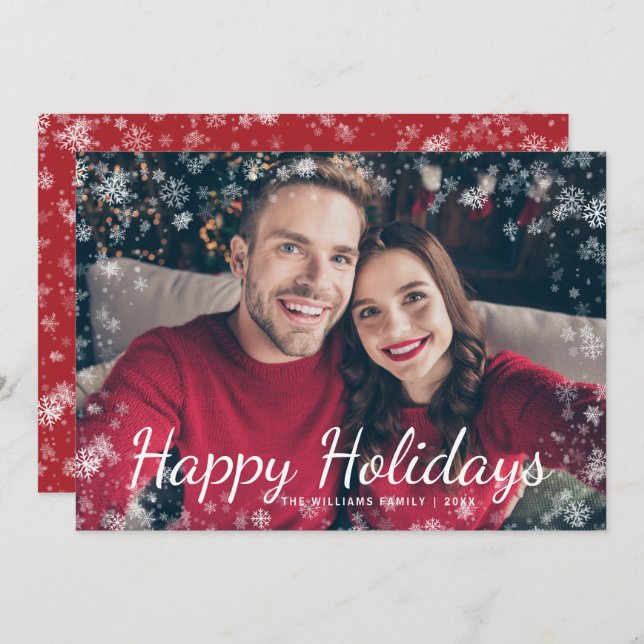 Navidades de Snow Happy Holidays (Anverso / Reverso)