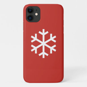 Navidades de Snowflake Red iPhone 11 Funda