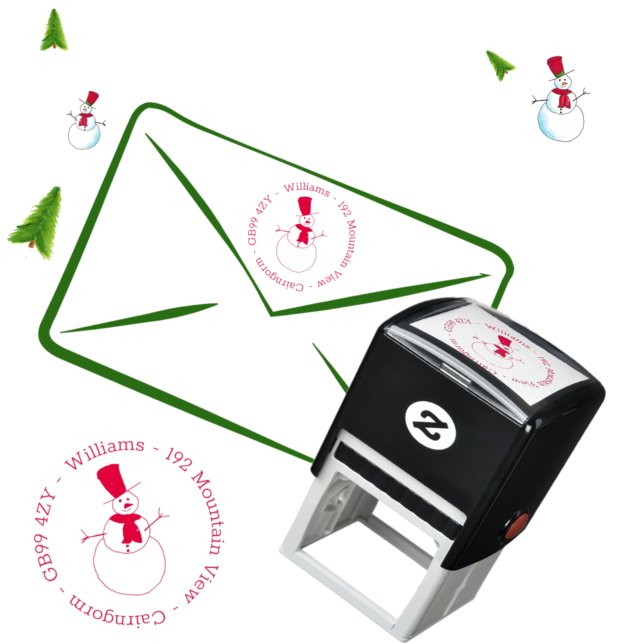 Navidades de Snowman abordan el sello de autotinta (Subido por el creador)