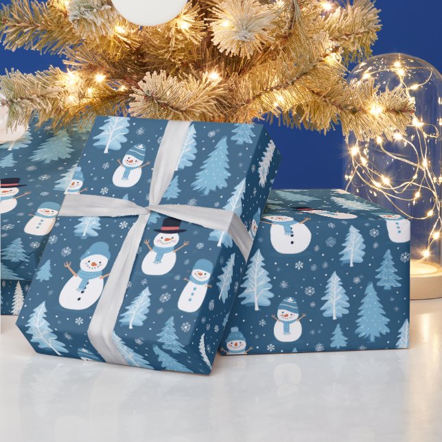 navidades de snowman azules regalo papeles para en (Vacaciones)