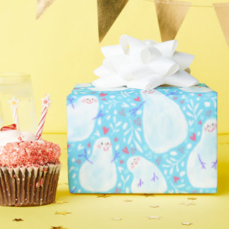 Navidades de Snowman envolviendo papel