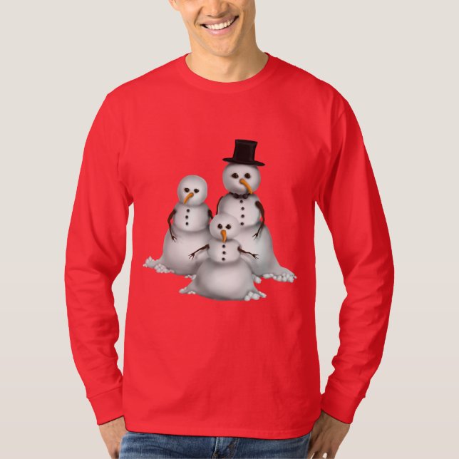 Navidades de snowman Holiday con camiseta (Anverso)