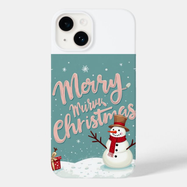 navidades de snowman iphone 14 fundas (Reverso )