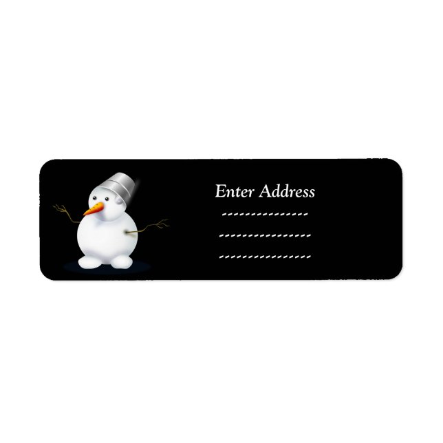 navidades de snowman lindos Pegatina de etiquetas (Frente)