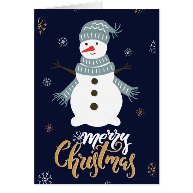 Navidades de Snowman tradicionales "Feliz Navidad" (Frente)