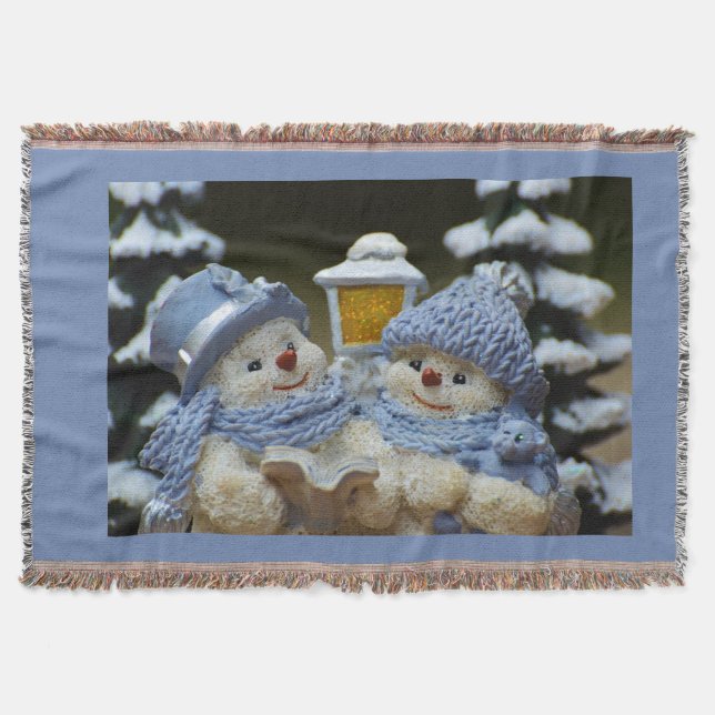 Navidades de Snowmen lindo lanzan una manta (Anverso)