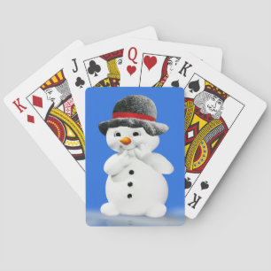 Navidades de Snowmwan Juegan Cartas