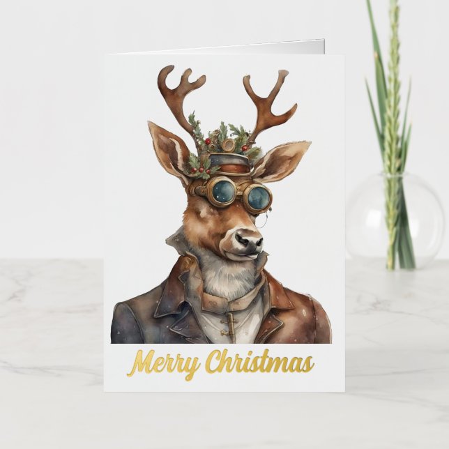 Navidades de Steampunk festivos reno (Anverso)