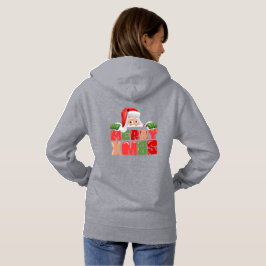 Navidades de sudadera capucha básica en gris
