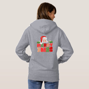 Navidades de sudadera capucha básica en gris