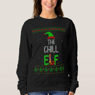 Navidades de suéter feos de la familia Chill Elf