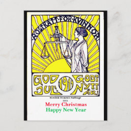 Navidades de sufraga suecos vintage Copia postal