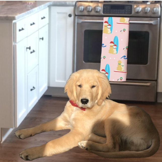 Navidades de surf perros con toalla de cocina de g (Subido por el creador)