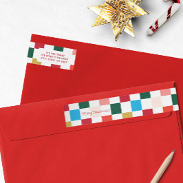 Navidades de tablero de ajedrez coloridos y modern