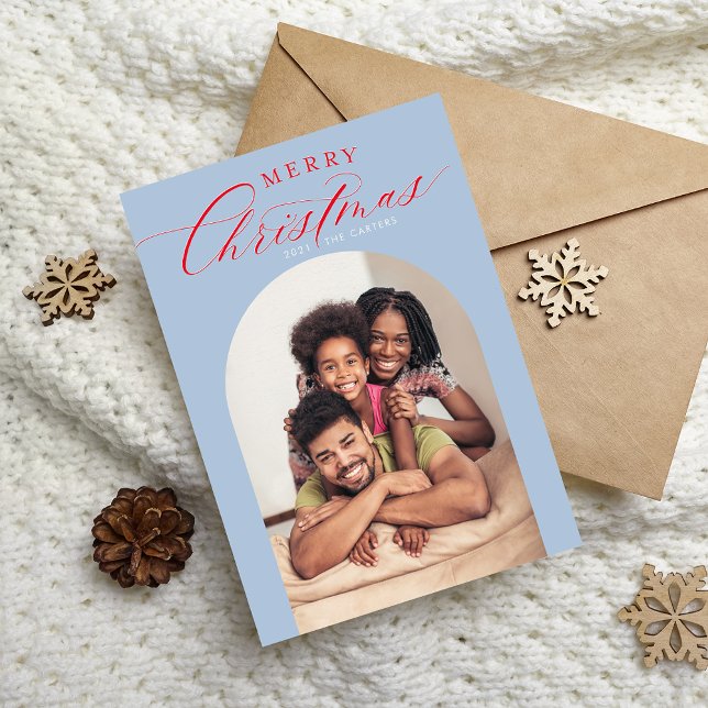 navidades DE TARJETA DE FOTO FAMILIAR DE 2024 arco (Subido por el creador)