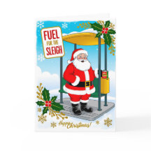 Navidades de tarjetas combustible el trineo divert