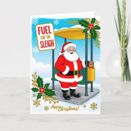 Navidades de tarjetas combustible el trineo divert