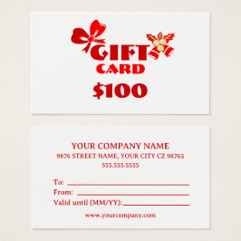 Navidades de tarjetas de regalo de Personalizado d