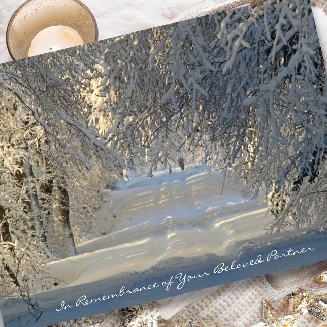Navidades de tarjetas de simpatía | Socio amado (Beloved Partner Sympathy Remembrance Thinking of You Card)