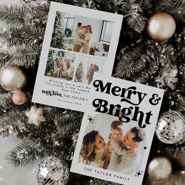 Navidades de tarjetas de vacaciones modernas retro (Subido por el creador)