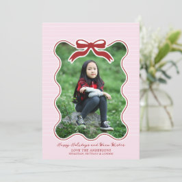 Navidades de tarjetas de vacaciones Pinstripe con 