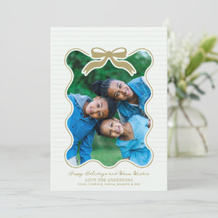 Navidades de tarjetas de vacaciones Pinstripe con 